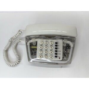 Vintage Unisonic Clear Telephone Landline Neon Light Model 6650WP For Parts